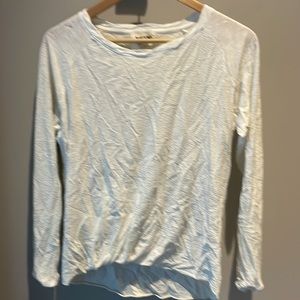 Nation LTD white:off white Pima cotton long sleeve